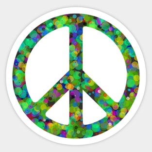 World Peace Sign Vibrant Art Graffiti Activist Sticker